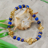 Silver Bracelet Beads and PLAIN CROSS with BLADES CROSS balls Gold plated