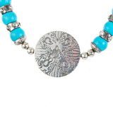 Silver Bracelet Beads DRAGON COIN and Teeth