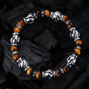 Silver Bracelet BEADS and SPIRAL BARRELS