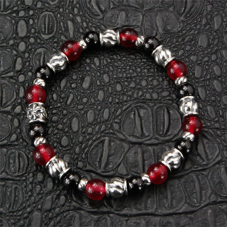 Silver Bracelet BEADS and SPIRAL BARRELS Slim Version S