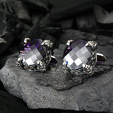 Silver Cufflinks DRAGON STONE with Dragon Scales