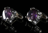 Silver Cufflinks DRAGON STONE with Dragon Scales