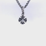 Silver Pendant FUNNEL STEPS CROSS