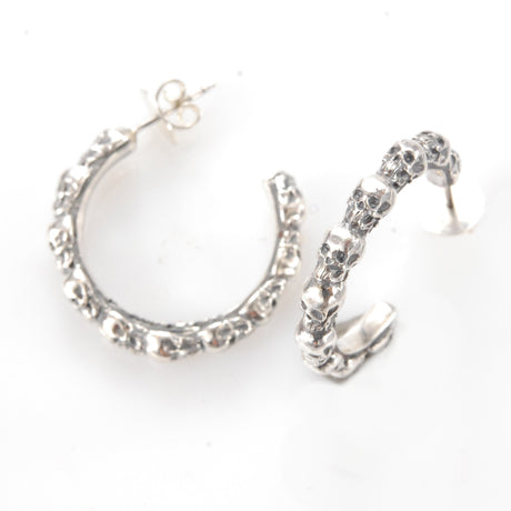 Silver Earpin CREOLE SKULLS ROW