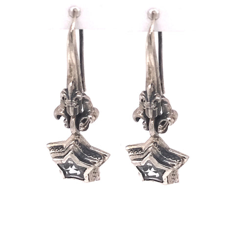 Silver Earhanger ELFIN STAR and Stone