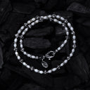 Silver and Pearls Necklace with Small Silver Crossballs 6
