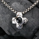Silver Pendant Greek OCTAGON Cross Body with Hole 20