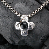 Silver Pendant Greek OCTAGON Cross Body with Hole 20
