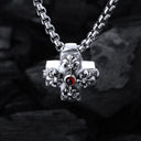 Silberner Anhänger griechisches Kreuz mit Loch und LILIEN 20