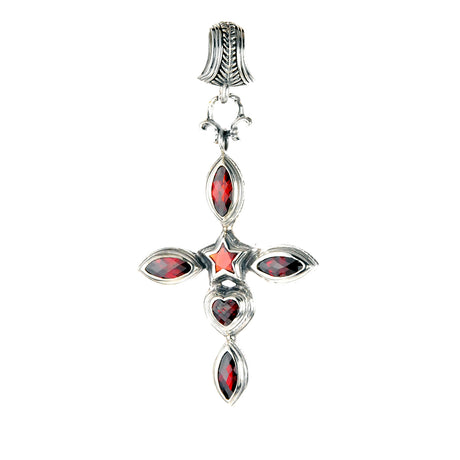 MYSTIC CROSS Navette + Star + Heart Stones with Elfin Frames
