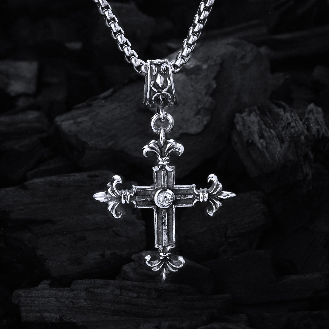 Silver Pendant LILY Beams CROSS
