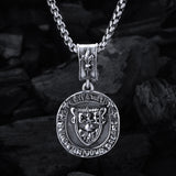 Silver Pendant SHIELD on BELIEVE Coin L