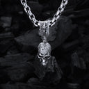 Silver Pendant SKULL L Pave 28