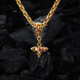 Silver Pendant SMITH CROSS  Body and Stones Gold 18