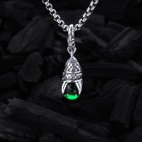 Silver Pendant DRAGON CLAW XS with Stone