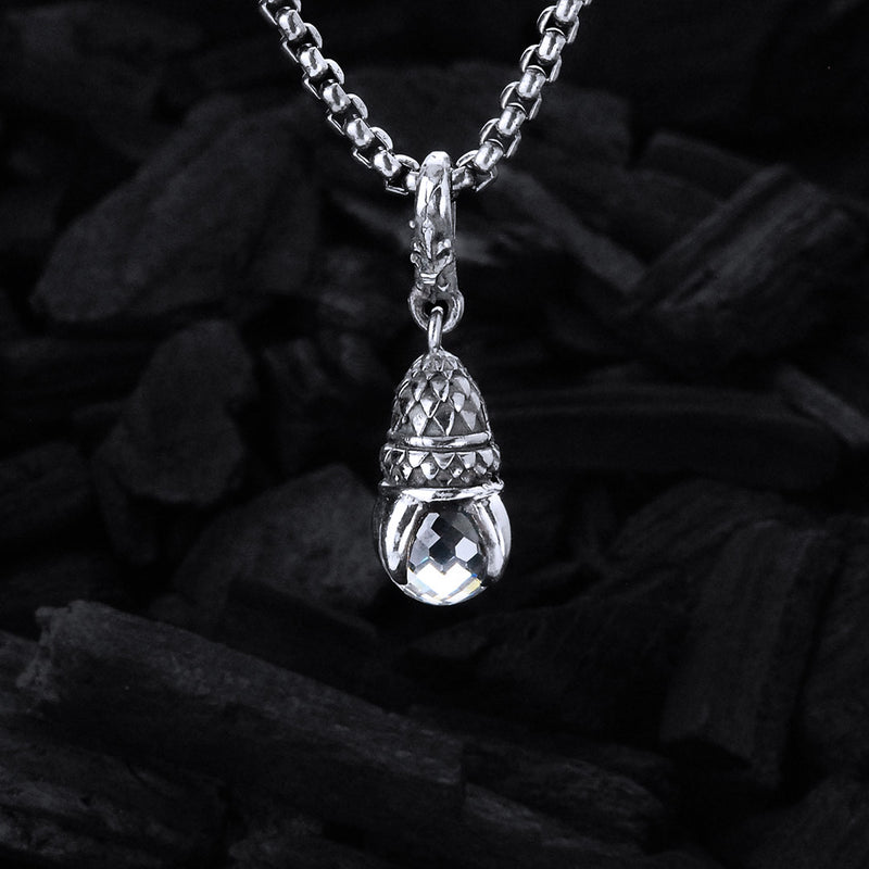 Silver Pendant DRAGON CLAW XS with Stone