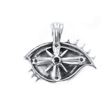 Silver Pendant  The Third EYE View with Black Diamonds