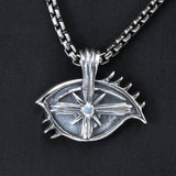 Silver Pendant  The Third EYE View with Stone
