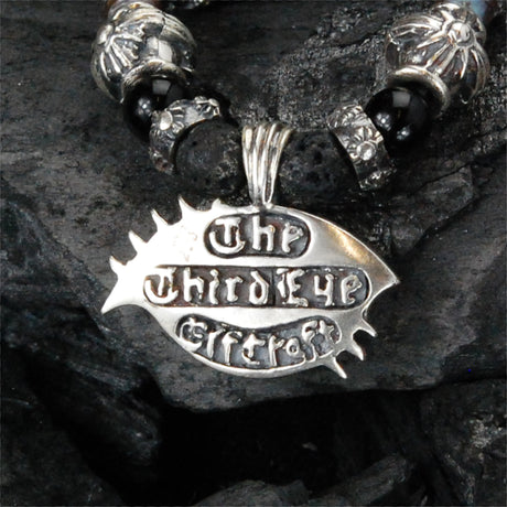 Silver Pendant  The Third EYE View with Stone