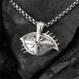 Silver Pendant  The Third EYE View with Stone
