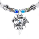 Silver Pendant  The Third EYE Cares with Crescent Star
