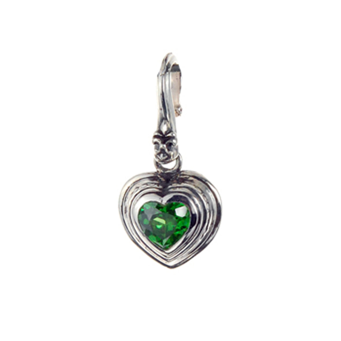 Silver Pendant Elfin Heart Lily hook