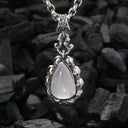 Silver Pendant Skulls Drop Frame with Stone