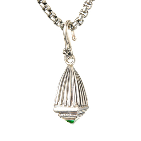 Silver Pendant STRIPED BELL with Pyramide