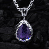 Silver Pendant Drop L DRAGON SCALES