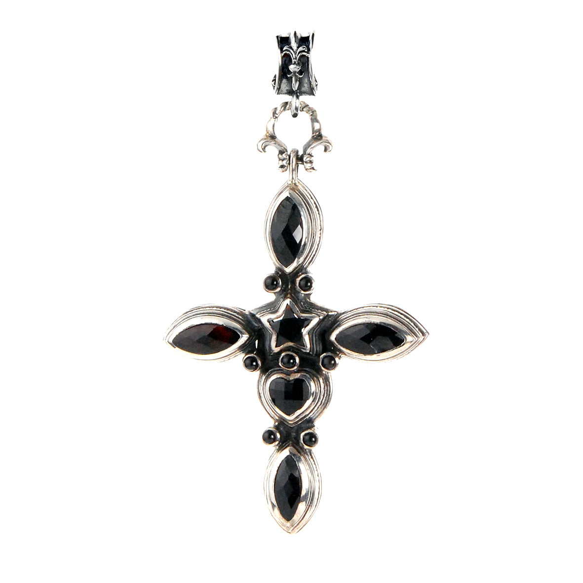 MYSTIC CROSS Navette + Star + Heart Stones with Elfin Frames