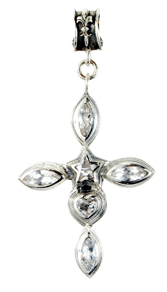 MYSTIC CROSS Navette + Star + Heart Stones with Elfin Frames