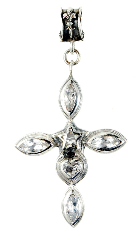 MYSTIC CROSS Navette + Star + Heart Stones with Elfin Frames