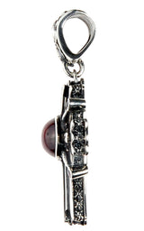 MorningStar Cross with RUBIES Silver Pendant