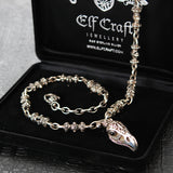 Silver Fetish Chain with EAGLE SKULL