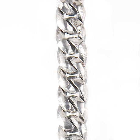 Silberne Halskette CURB Chain S Facettiert