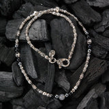 Silver Necklace TUBES Elfin Lilies Dragon Scales Spirals Stars with MALTESER CROSS and Beads