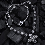 Silver Pendant Greek Cross Body with Hole and ELFIN SUN