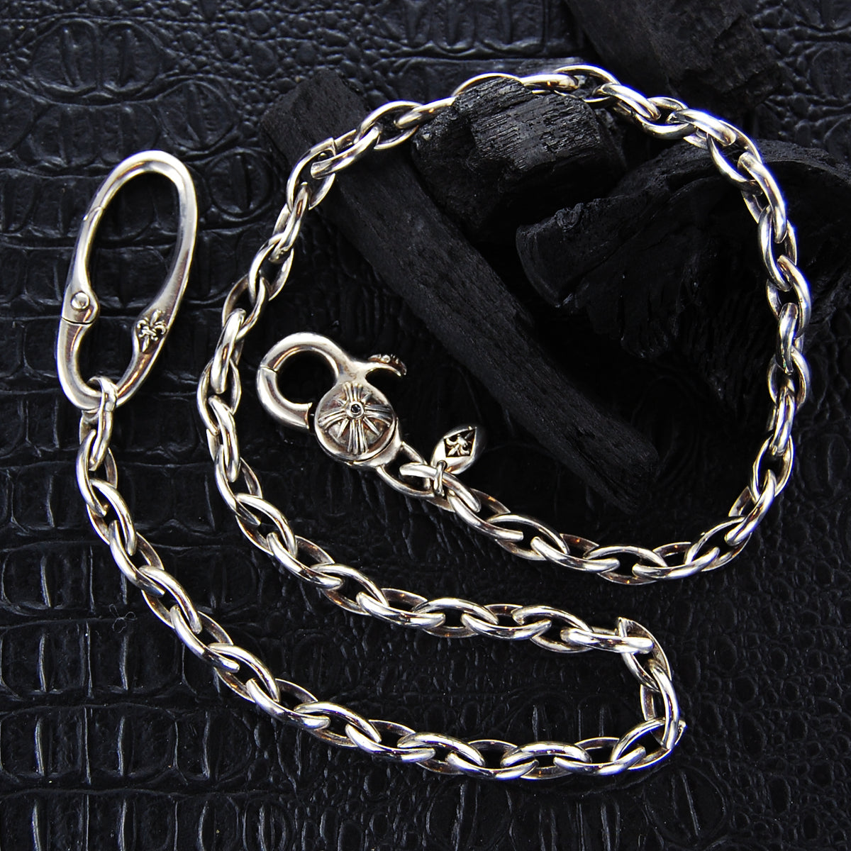 Silver Walletchain or Keychain Navette