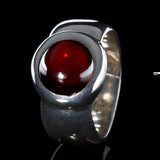 Silberring RUND ff und Stein
