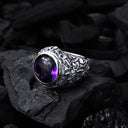 Silver Ring Round GARDEN AT NIGHT Stoneholder