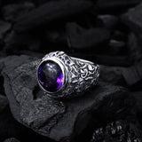 Silver Ring Round GARDEN AT NIGHT Stoneholder