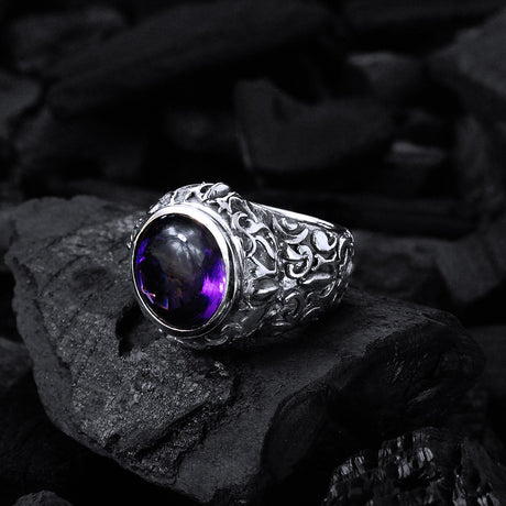 Silver Ring Round GARDEN AT NIGHT Stoneholder