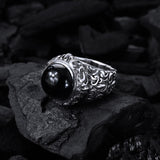 Silver Ring Round GARDEN AT NIGHT Stoneholder