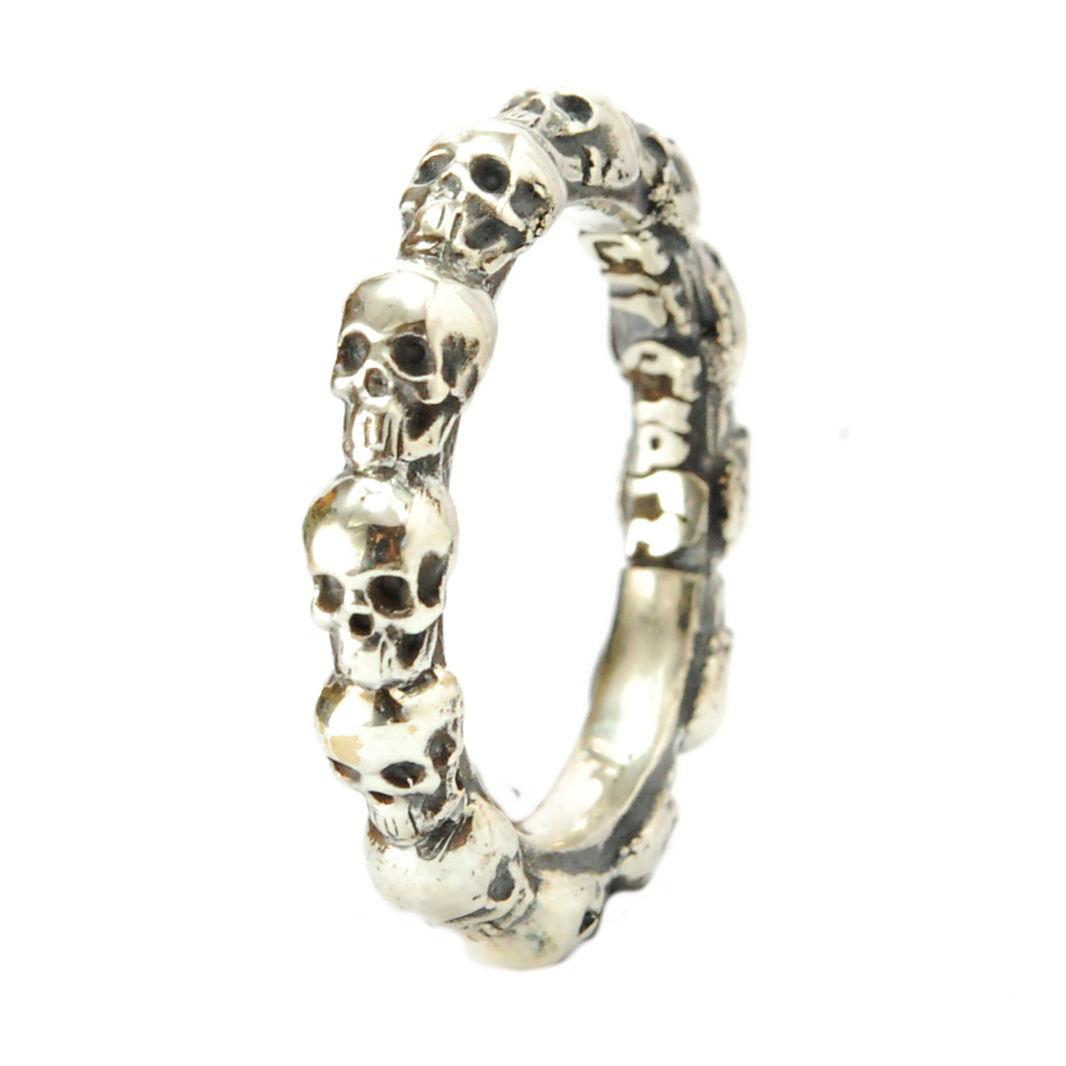 Silver Ring SMALL SKULLS ROW Ring S