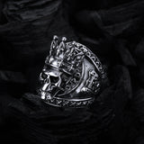 Silberring MAGIC gekrönter Totenkopf