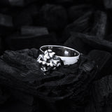 Silver Ring Greek Cross and Blades Cross