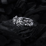 Silver Ring 3 Greek Crosses Faceted and SUN MOON STAR