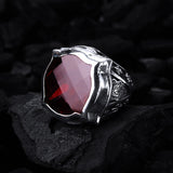 Silver Ring BAROQUE Circle with Corners