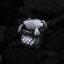 Silver Ring DRAGON CLAW with Dragon Scales Band