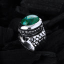 Silver Ring Oval BELIEVE IN YOUR DREAMS on Dragon Scales Band